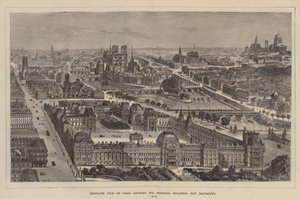 Vista aérea de París, mostrando los principales edificios ahora destruidos